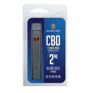 Golden Goat CBD Rechargeable Vape Device 1200MG, Azure Haze (Hybrid)