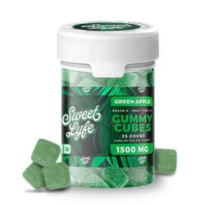Vegan Gummies 1500MG D8+HHC+THCP – Bag – Green Apple