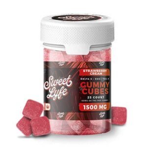 Vegan Gummies 1500MG D8+HHC+THCP – Bag – Strawberry Cream