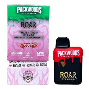 Roar x Packwoods Nug Run Concentrate 3500MG LIVE RESIN THC-B + THC-H, D11 +D8 – Sundae Driver