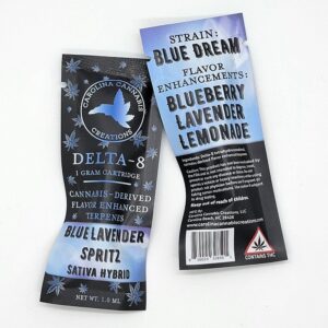 Delta 8 Cartridge 1g – Blue Lavender Spritz (Sativa Hybrid)