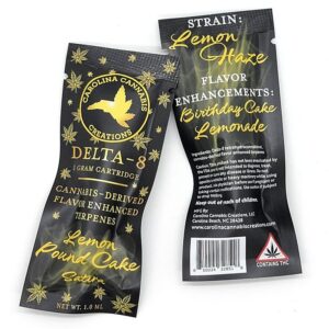 Delta 8 Cartridge 1g – Lemon Pound Cake (Sativa)
