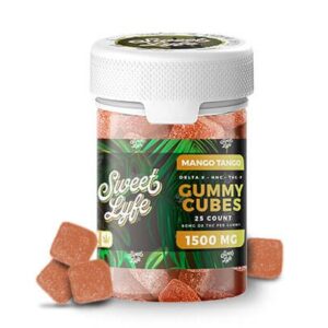 Vegan Gummies 1500MG D8+HHC+THCP – Bag – Mango Tango