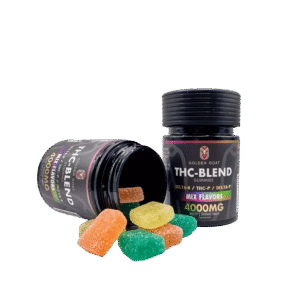 Golden Goat THC Blended 4000MG Infused Gummies Delta 8 / THC-P / Delta 9 – Mix Flavors