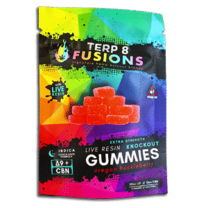 Delta-9 THC Live Resin KNOCKOUT Gummies – Oregon Huckleberry [5ct] | Terp 8
